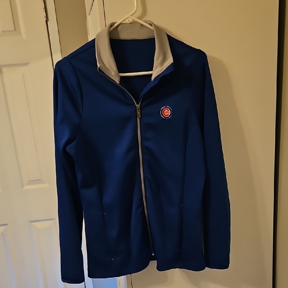 Cubs Antigua Men's Royal Blue Jacket with Gray Trim